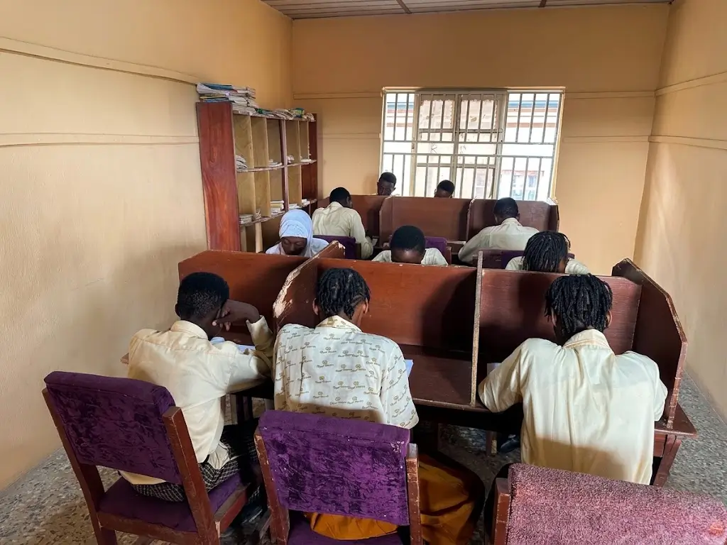 Secondary school students participating in classroom learning and practical activities